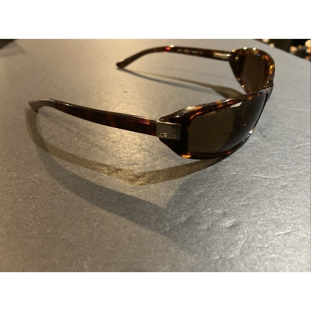 REVO 2031 62[]14 115 BROWN POLARIZED CRYSTAL SLEEK TORTOISE WRAP FLEX SUNGLASSES - Picture 3 of 9